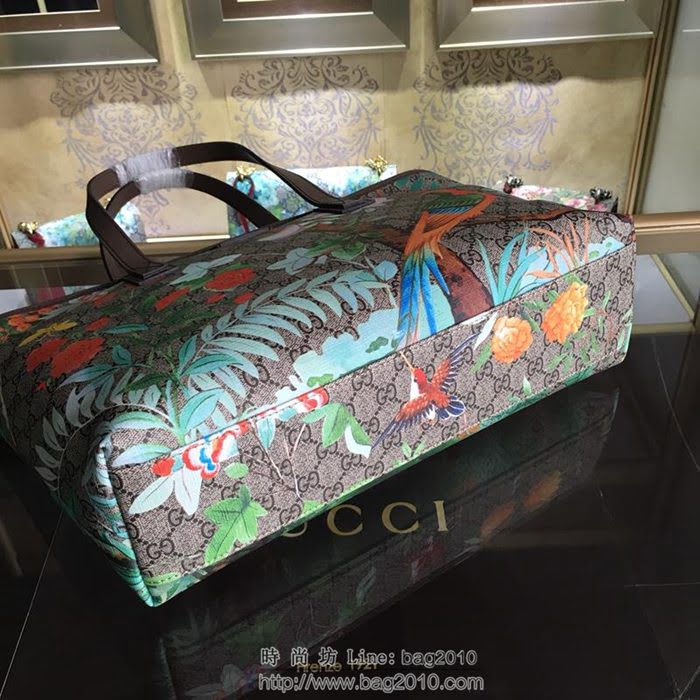 GUCCI 古馳女包 新款 211137 Supreme tote系列 女士手拎包 印花圖案單肩包 Gucci手提包